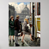 Fischer - An der Straßenbahnhaltestelle Poster (Vorne)