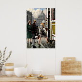 Fischer - An der Straßenbahnhaltestelle Poster (Küche)