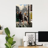 Fischer - An der Straßenbahnhaltestelle Poster (Heimbüro)