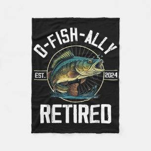 Fischer-Angler-Rentengeschenk O-fisch-ell Ruhestan Fleecedecke