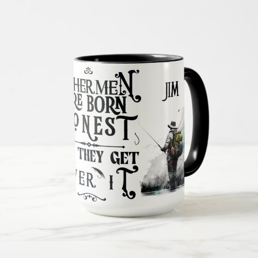 "Fischer..." Anpassbar Tasse (VorderseiteRechts)