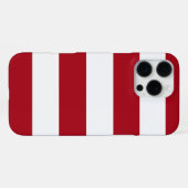 Fischer-Ästhetik Rot Gestreift  iPhone Hülle (Rückseite (Horizontal))