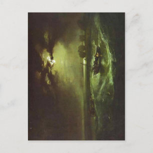 Fischer auf Sea J. M. W. Turner , 1796, Öl auf ca Postkarte