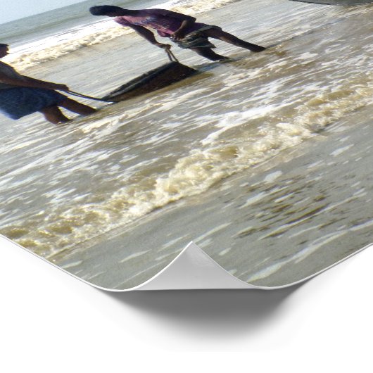 Fischer auf See Poster (Ecke)