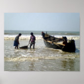 Fischer auf See Poster (Vorne)