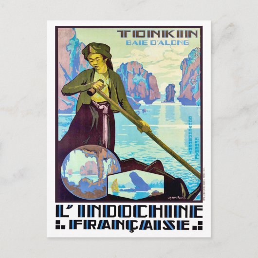 Fischer aus Tonkin, roter Fluss, Jahrgang Postkarte (Vorderseite)