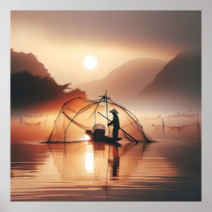 Fischer aus Vietnam   Weltkunstplakat Poster