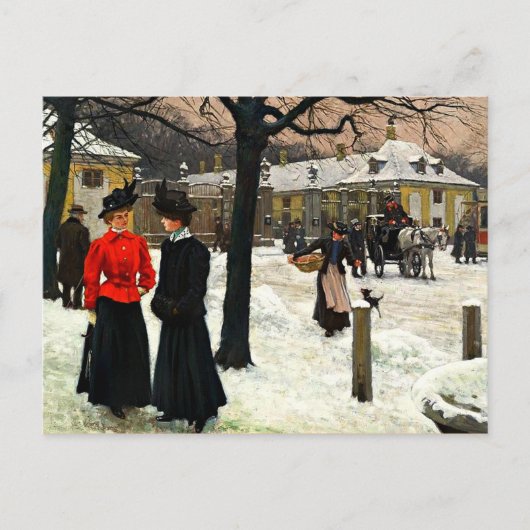 Fischer bei Frederiksberg Rundel Postkarte (Vorderseite)