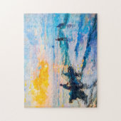 Fischer bei Sunset Impressionist Coastace Puzzle (Vertikal)