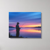Fischer bei Sunset Leinwanddruck (Vorderseite)