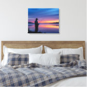 Fischer bei Sunset Leinwanddruck (Insitu (Schlafzimmer))