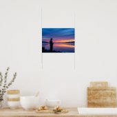 Fischer bei Sunset Poster (Küche)
