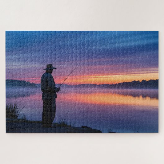 Fischer bei Sunset Puzzle (Horizontal)