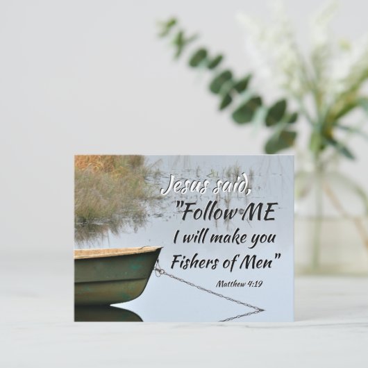 Fischer der Men Scripture Postcard Postkarte (Stehend Vorderseite)