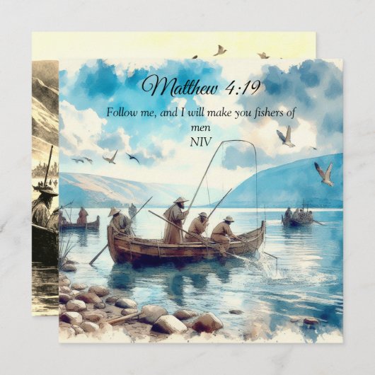 Fischer der Men Scripture Verse (Vorne/Hinten)