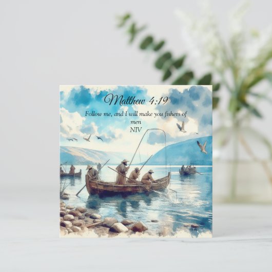 Fischer der Men Scripture Verse (Stehend Vorderseite)