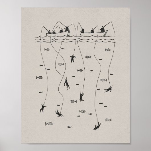 Fischer der Menschen - Matthew 4:19 Jesus Poster (Vorne)