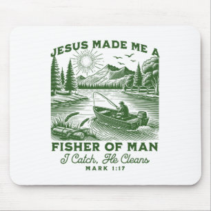 Fischer des Menschen Markus 117 Christliche Schrif Mousepad