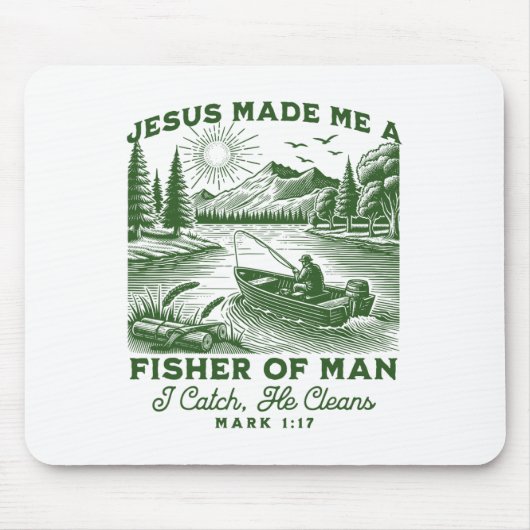 Fischer des Menschen Markus 117 Christliche Schrif Mousepad (Vorne)