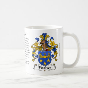 Fischer (deutsches) Familien-Wappen Tasse