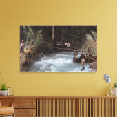 Fischer, die an der Commonwealth-Creek fischen Leinwanddruck (Insitu (Wohnzimmer))