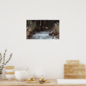 Fischer, die an der Commonwealth-Creek fischen Poster (Küche)