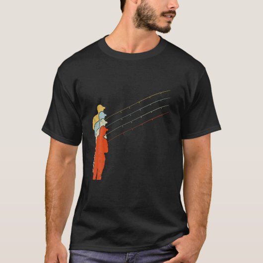 Fischer, die Fangroden fischen T-Shirt (Vorderseite)