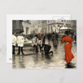 Fischer - Die Frau in Rot Postkarte (Vorne/Hinten)