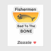 Fischer, die schlecht zum Knochen sind. Outdoorsme Aufkleber (Blatt)