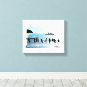 Fischer, die Wadenfänger ziehen Leinwanddruck (Insitu (Holzboden))