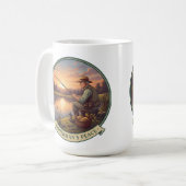 Fischer entspannt Geschenktasse Kaffeetasse (Vorderseite Links)