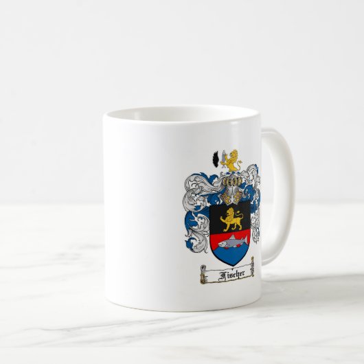 FISCHER FAMILIENWAPPEN - FISCHER WAPPEN KAFFEETASSE (VorderseiteRechts)