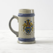 Fischer Familienwappen Stein Bierglas (Links)