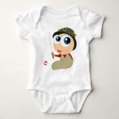 Fischer-Fischen-Bodysuit Baby Strampler (Vorderseite)