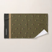 Fischer Fischen Forellen Tan Black Olive Badhandtuch Set (Handtuch)