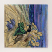 Fischer - Fischerei - Malerei Puzzle (Horizontal)