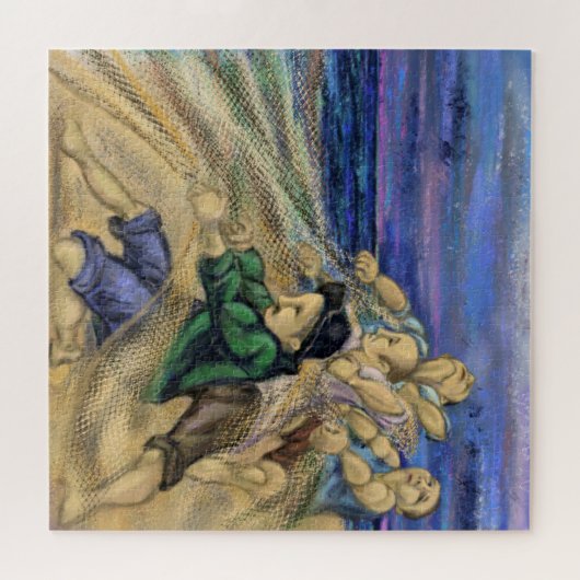 Fischer - Fischerei - Malerei Puzzle (Horizontal)