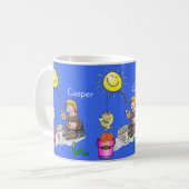 Fischer Fish Blau Tasse (Vorderseite Links)