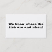 Fischer-Führer-Fluss-Stahlkopfforelle-Jahreszeit Visitenkarte (Rückseite)