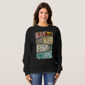 Fischer Funny Fishing Fish Sleep Fish Repeat Angl Sweatshirt (Vorne ganz)