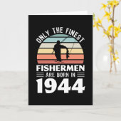 Fischer geboren 1944 80. Geburtstagsgeschenk Karte (Gelbe Blume)