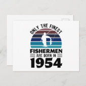 Fischer geboren 1954 70. Geburtstag Postkarte (Vorne/Hinten)