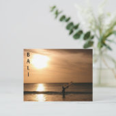Fischer gegen Sunset Postkarte (Stehend Vorderseite)