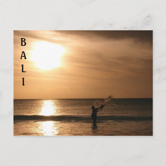 Fischer gegen Sunset Postkarte (Vorderseite)