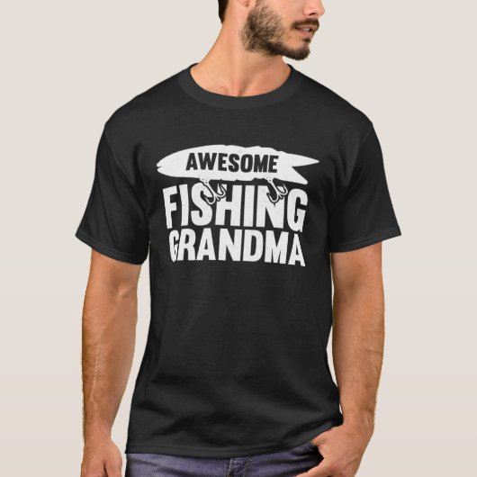 Fischer Großmutter Fisher Grandma Mama F T-Shirt (Vorderseite)