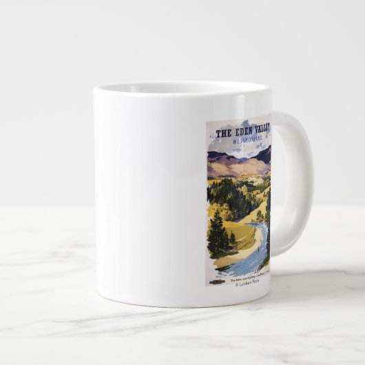 Fischer im Eden-Tal Jumbo-Tasse (Vorderseite Rechts)