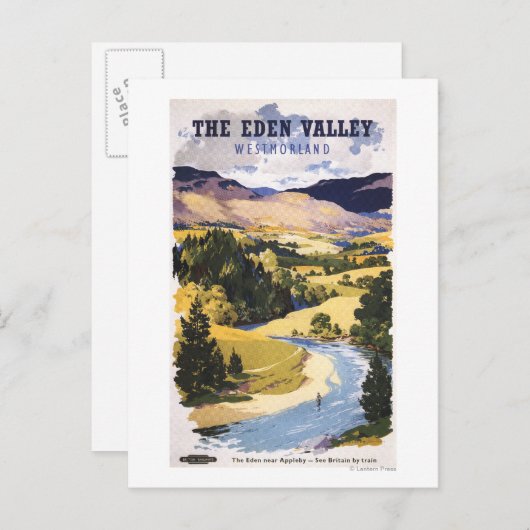 Fischer im Eden-Tal Postkarte (Vorne/Hinten)