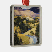 Fischer im Eden-Tal Silbernes Ornament (Rechts)