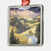 Fischer im Eden-Tal Silbernes Ornament (Links)