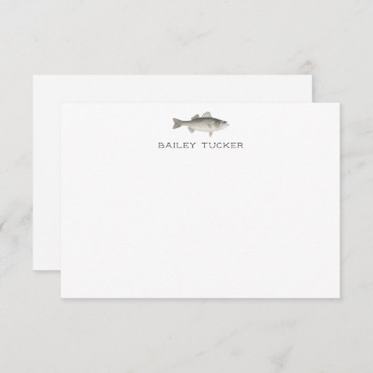 Fischer im Freien Individuelle Name Mitteilungskarte (Vorne/Hinten)